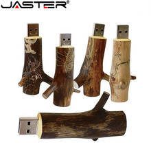 JASTER-unidad flash usb de madera natural, pendrive de rama de árbol, 4GB, 8GB, 16GB, 32GB, 64GB, 128GB 2024 - compra barato