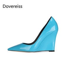 Dotreiss sapatos femininos de 10cm, calçados linha azul elegante e sensual de festa para escritório, na moda de verão, para mulheres de 34 a 45 2024 - compre barato