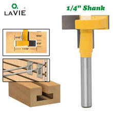 LAVIE-cortador de ranura en T, 1/4 pulgadas, 6,35mm, broca de enrutador, fresadora, máquina eléctrica, herramientas de carpintería para madera MC01045, 1 ud. 2024 - compra barato