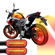 2 em 1 indicadores pisca led pisca luz de sinal de volta fluir água pisca 2 pçs/set motocicleta piscas cauda universal lâmpada drl 2024 - compre barato