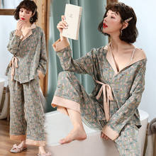 Nova 2 pçs/set Grávida Roupas de Enfermagem Maternidade Sleepwear Camisola Pijama Amamentação Gravidez Pijama de Algodão Homewear 2024 - compre barato