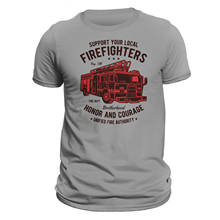 Camiseta del departamento de bomberos para hombres, camisa de manga corta de algodón con cuello redondo, de moda, regalo para conductores de bomberos, nueva talla, S-3XL 2024 - compra barato