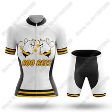 Conjunto de roupa ciclismo feminina boo bee, camiseta, ciclismo, verão, roupa de bicicleta de estrada, bermudas, mtb, roupa de verão 2024 - compre barato
