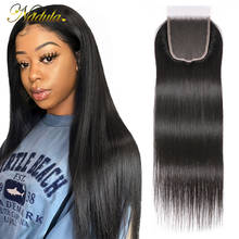 Nadula Straight Hair HD Lace Closure Free Part /Middle Part Remy Human Hair Brazilian Hair Closure Natural Color 10-20 Inch 2024 - buy cheap