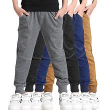 Calça esportiva para meninos, calça casual para garotos de 6 8 10 12 anos de outono sólida quente 2024 - compre barato
