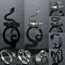New Retro Punk Exaggerated Snake Ring Open Adjustable Rings For Men Women   Engagement  Men's Fine Jewelry 2024 - buy cheap