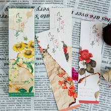 30PCS/lot Flowers And Retro Plant Series Bookmark Set With Kraft Package / Paper Bookmarks/ Book Holder / Message Card 2024 - buy cheap