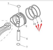 66n-11603-00 Anillos de pistón para Yamaha, motor fueraborda F9.9 F15 de 4 tiempos 2024 - compra barato