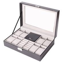 2-12 Grids Watch Storage Box PU Leather Watch  Display Case Holder Organizer stand Box for Quartz Watches Jewelry Boxes Best Gif 2024 - buy cheap