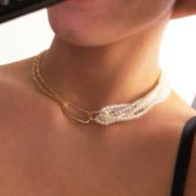 IFMIA-collar con colgante de varias capas para mujer, cadena gruesa y gruesa con perlas, estilo gótico, Punk, para fiesta 2024 - compra barato