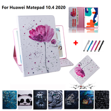 2020 new for Huawei MatePad 10.4 Case cover Lion Tiger Flower Pattern Case for matepad 10.4 inch Tablet Cover With Wallet Slots 2024 - buy cheap