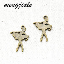 30pcs Antique Bronze Ballet Girl Charms Alloy Metal Pendants For DIY Jewelry Accessories Making 22*14mm 2024 - buy cheap