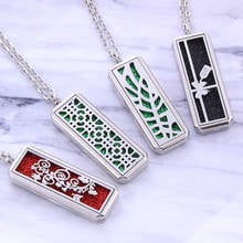 Wholesale New Square Stainless Steel Aromatherapy Diffuser Necklace Jewelry Perfume Locket Pendant Essential Oil Locket Necklace 2024 - buy cheap