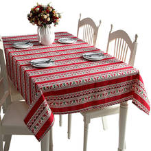 Toalha de mesa retangular de natal para sala de jantar, decoração de mesa para festa e natal, 2021 2024 - compre barato