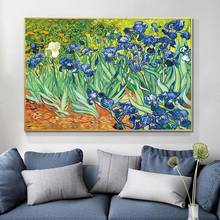 Reproductions Irises Flowers By Van Gogh Canvas Painting Posters and Prints Wall Art Pictures for Living Room Wall Decor Cuadros 2024 - buy cheap