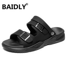 Brand Big Size Men Black Casual Aqua Sandals Hot Male Band Beach Sandals Summer Slides Sandals Male Swimming Shoes 2024 - buy cheap