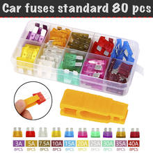 80 pcs/set, flag fuse automotive fuse standard (3A, 5A, 7.5a, 10A, 15A, 20A, 25A, 30A, 35a) 2024 - buy cheap