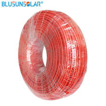 Hot selling  10m/roll 2.5mm2(14 AWG) Solar Cable PV Cabel wire red or black Copper conductor XLPE jacket With   Approval 2024 - buy cheap