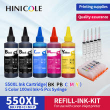 HINICOLE Printer Bottle Ink PGI-550 CLI-551 PGI550 Refillable Ink Cartridges for Canon PIXMA IP7250 IX6850 MG5450 MG5650 MX925 2024 - buy cheap