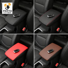 Car Central armrest box 3D design Artificial Leather cover accessories FOR Hyundai IX35 2018 2019 2024 - buy cheap