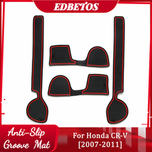 Esteira do sulco da porta para honda CR-V crv 2007 2008 2009 2010 2011 acessórios anti-deslizamento esteira porta entalhe coaster interior do carro almofada de gel 2024 - compre barato