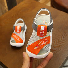 Ортопедические спортивные сандалии из искусственной кожи для маленьких мальчиков, брендовые сандалии с открытым носком для маленьких мальчиков, летняя новая детская обувь, сандалии для мальчиков 2024 - купить недорого