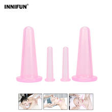 4 Pcs Massage Vacuum Cupping Set Silicone Face Cuping  Therapy Cup Anti Cellulite Body Massage Health Care 2024 - buy cheap