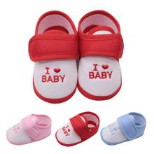 Cute Lovely Baby Shoes Toddler I Love Baby First Walkers Cotton Soft Sole Skid-proof Kids Infant Shoes New 2024 - buy cheap