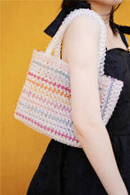 Beach Bag Square Top-handle Totes Transparent Bag Knitting Handmade Fairy Handbag Holiday Style Large Capacity Women's Bag 2024 - buy cheap