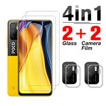 Cristal templado 4 en 1 para xiaomi poco m3 pro x3 m 3 f3 poko x3pro nfc little f 3 pocom3 pocox3, película protectora de lente de cámara 2024 - compra barato