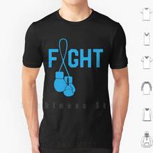 Cute Prostate Cancer Awareness Survivor Fighter Ribbon T Shirt Print 100% Cotton New Cool Tee Prostate Cancer 2024 - buy cheap