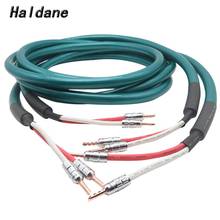 Haldane-par de cables de altavoz de alta fidelidad, conector Banana BFA de cobre rojo puro CMC, Cable de interconexión de altavoz de Audio para reproductor de CD AMP 2024 - compra barato