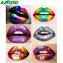 AZQSD 5D DIY Diamond Painting Mouth Handmade Gift  Diamond Embroidery Portrait Mosaic Full Kits Home Decoration Needlework 2024 - buy cheap