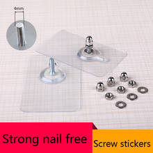 10pcs Punch-Free Non-Marking Screw Stickers Wall Picture Hook Invisible Traceless Hardwall Drywall Picture Hanging Kit 2024 - buy cheap