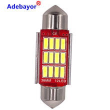 Festoon-lámpara LED para Interior de coche, luz de lectura sin Error CANBUS, 31mm, 36mm, 39mm, 41mm, C5W, 12 SMD 500, venta al por mayor, 4014 piezas 2024 - compra barato