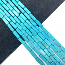 Natural Stone Turquoise Rectangular Loose Beads Fashion Necklace Bracelet Accessories for DIY Jewelry Making, Length 15 Inches 2024 - buy cheap