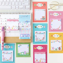 Bloc de notas de papel Kawaii Bear Rabbit, notas adhesivas bonitas, papelería coreana, suministros de oficina y escuela, regalo para niños, 30 páginas 2024 - compra barato
