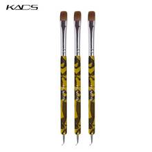 KADS 2/3pcs Kolinsky French Brush 2 way Acrylic Nail Art Clean Up Brush Pen Set Nail Art Brush BEND Nail Dotting Pen Kit 2024 - buy cheap