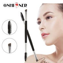 1PC Cosmetic Eyebrow Brush Black Double-End Angled Mascara Brush Eyebrow Powder Makeup Brushes Eyeash Concealer Foundation Tool 2024 - buy cheap