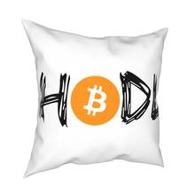 Hodl travesseiro decorativo de criptomodelismo, fronha decorativa para casa em moeda estrangulada de bitcoin btc, capa de almofada decorativa para sala de estar em poliéster 2024 - compre barato