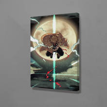 Zenitsu-póster de Agatsuma Demon Slayer kimetsu no yaiba, lienzo de Arte de pared para sala de estar, dormitorio, estudio, decoración artística, impresiones 2024 - compra barato