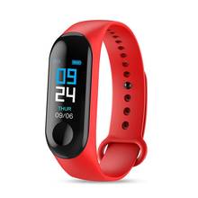 M3 smart sports bracelet P67 waterproof blood pressure heart rate monitoring pedometer smart watch for Android iOS 2024 - buy cheap