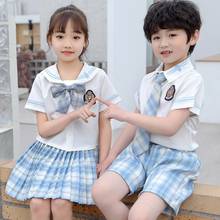Униформа JK в британском стиле, униформа начальной школы для мальчиков и девочек, костюм с коротким рукавом в Корейском стиле, 1 июня, униформа для выступлений и классов 2024 - купить недорого