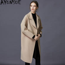 Ayu-Abrigo largo de lana con doble cara para Mujer, chaqueta Coreana de invierno, MY3777, 100%, 2020 2024 - compra barato