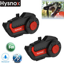 Bluetooth-гарнитура для шлема Hysnox, водонепроницаемое беспроводное переговорное устройство для 3 водителей, 1000 м 2024 - купить недорого