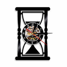 Ampulheta forma cronometragem relógio de parede vinil lp registro led em relógios de tempo vintage relógio de parede pendurado para presente das crianças 2024 - compre barato