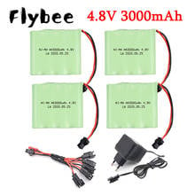 4.8V Rechargeable NI-MH battery + Charger 4.8 V 3000mah AA NiMH Battery For Rc toys Cars Tanks trucks Robots Boats Gun accessory 2024 - buy cheap