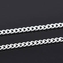 DoreenBeads 0.6mm Handmade Iron Alloy Metal Open Link Curb Chain Findings Rose Gold/Silver Color DIY Making Necklace Jewelry,10M 2024 - buy cheap