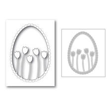 Quente 2020 nova tulipa oval quadro de fundo metal corte dados folha para diy scrapbooking papel e cartão que faz artesanato sem selos 2024 - compre barato