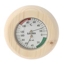 Analog Thermometer Wall Hanging Wood Thermo-Hygrometer Temperature and Humidity Gauge Sauna Room 2024 - buy cheap